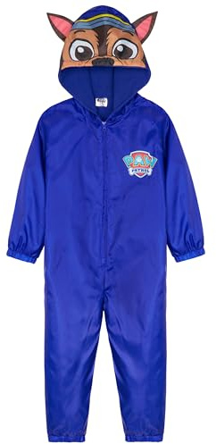 Get Trend Paw Patrol Mono Impermeable Niño con Forro Polar, Traje Lluvia Entero con Capucha, Chubasquero de Una Pieza Infantil (2-3 Años, Azul Paw Patrol)