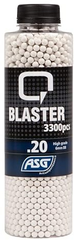 Munición de Airsoft ASG Q Blaster | Botella de 3300 Bolas de 0,20gr Calibre 6mm BB´s PVC