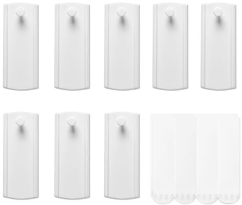 Bilderhaken Selbstklebend - 8 Stück Weiß Klebenagel Bilder Großer für Bilderrahmen,mit 12 Klebestreifen,Bilder Aufhängen Ohne Bohren,Bilderaufhänger zum Kleben,Klebenägel Wand