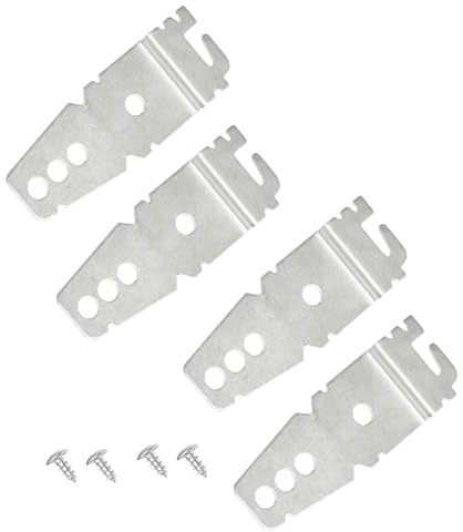 Lot de 4 supports de montage universels pour lave-vaisselle sous le comptoir, avec vis, compatible avec Whirlpool, Kenmore