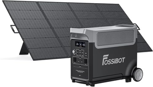 FOSSiBOT F3600 Pro Generateur Electrique Solaire CA 3600W (7200W Pic) avec panneaux solaires de 400W,Station Silencieux Portable 3840Wh LiFePO4, Onduleur Alimentation de Secours à Domicile Camping