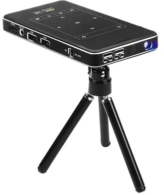 KKENZA Mini proiettore Portatile 4K DLP 100 Lumen ANSI 2 GB 16 GB T972 BT5.0 LED Video Beamer for Home Cinema(UK Plug)