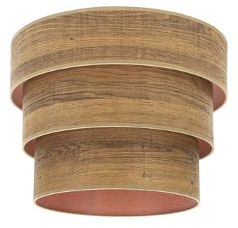 PRENDELUZ Dreifacher Lampenschirm E27, aus dunklem Holz, 40 x 20 x 26 cm, ideal zum Dekorieren und als Stimmungslicht im Innenbereich.