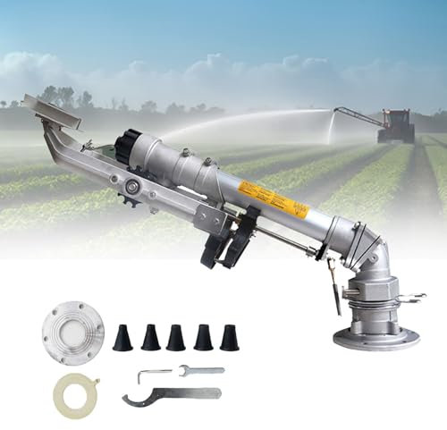 Arroseur Rotatif Professionnel Pour L'Irrigation Agricole - Couverture 360° EntièRement AutomatiséE Avec Pistolet D'Arrosage RéGlable Et Buse éConome En Eau (Cultures Et Pelouses).,50