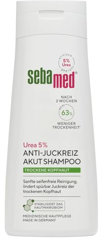 Sebamed 5% Urea Anti-Juckreiz Shampoo 200 ml, bei trockener Kopfhaut, sanfte seifenfreie Reinigung, lindert spürbar Juckreiz der trockene Kopfhaut, spendet Feuchtigkeit, Shampoo für Damen und Herren