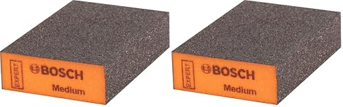 Bosch 1x EXPERT S471 Standard Blocks (for Paint on wood, Softwood, Ø 69 x 97 x 26 mm, Medium, Professional Accessory Hand Sanding) (Pack of 2)