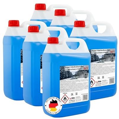 Wotan's 30 Liter Scheibenfrostschutz -30 Grad | Frostschutz für die Auto Scheibenwaschanlage | Scheibenfrostschutz Konzentrat 30L (6 x 5L) | Frostschutzmittel Scheibenwaschanlage (30 Liter)