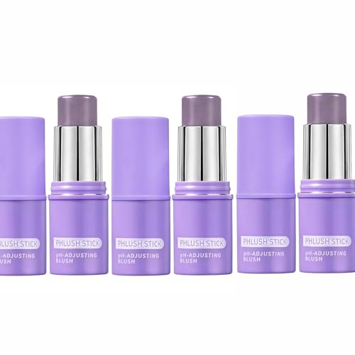 Blush Stick Changeant, Fard À Joues PH Actif, Fini Mat Modulable, Éclat Longue Tenue, Teinte Rose Pour Joues & Lèvres (#3)