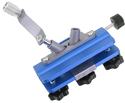 Aramox Affûteur de Tronçonneuse en Alliage d'aluminium, Gabarit d'affûtage de Tronçonneuse à Manivelle 87 Mm, Outil 'affûtage de Scie à Chaîne Portable avec 3 Têtes de Meulage pour Ouvrier de