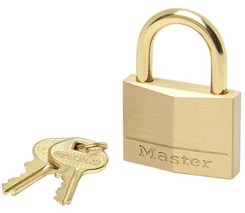 Master Lock 645EURD Key Padlock with Brass Body and Shackle, Gold, 6,2 x 4,4 x 1,3 cm