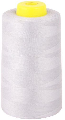 OVERLOCKING THREAD - OVERLOCKER THREAD - POLYESTER - SEWING THREAD - 4 X 5000 YARD SPOOLS - LARGE COLOUR SELECTION INCLUDING: BLACK WHITE RED BLUE CREAM NAVY PURPLE PINK GREEN GREY BROWN OLIVE SKY GOLD (GREY 285)