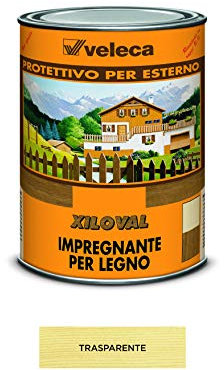 Veleca XILOVAL Trasparente - lt. 1 - IMPREGNANTE PROTETTIVO LUCIDO DA ESTERNO PER LEGNO