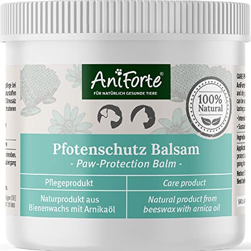 AniForte Pfotenbalsam Hund 120 ml – Natürlicher Pfotenschutz für Hundepfoten mit Bienenwachs, Katzen Pfotencreme für trockene & rissige Pfoten im Sommer durch heißen Asphalt & Sand
