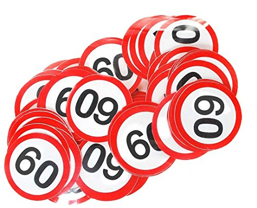 KULTFAKTOR GmbH 60. Geburtstag Konfetti Party-Deko Weiss-rot 14g EinheitsgröÃŸe