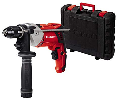 Einhell TE-ID 750/1 E Impact Drill | Hammer Drill, Auxiliary Handle, Soft Grip, Speed Control | 750W Electric Drill, 3-in-1: Drilling, Percussion Hammer Drilling, Screwing - Includes Storage Case