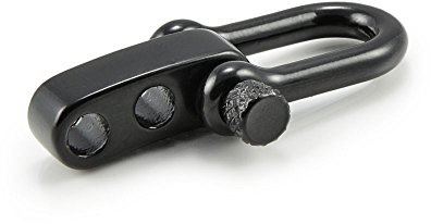 Ganzoo Mini Schäkel Set, Edelstahl Schwarz, 10 Stück, Größe S, 4 mm Stärke, Öffnung 17 x 8 mm, massiver Drehverschluss mit Schraubkopf, einfache Handhabung, Verschlusslösung für Paracord Armbänder