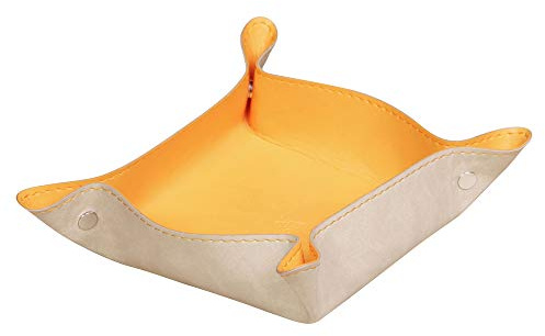 Rhodia 318855C svuota-tasche Rhodiarama , 12x12x4,5 cm, cucitura a punto sella, similpelle beige
