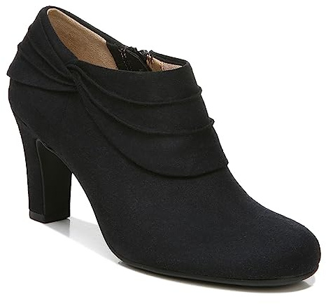 LifeStride Women's Corie Ankle Boot, Black, 8 Wide