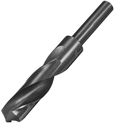 sourcing map 21 mm Bohrer mit Reduziertem Schaft HSS 9341 schwarz oxidiert mit 1/2 Zoll Zylinderschaft | oxidiert mit 1/2 Zoll Zylinderschaft