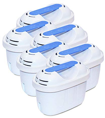 Filterlogic Filtre Carafe filtrante FL-402E - Cartouche Compatible pour Brita® Maxtra+® - (Lot de 6)