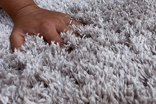 floor factory Hochflor Shaggy Teppich Pearl grau 80x150cm wunderbar weicher Langflorteppich mit Ökotex