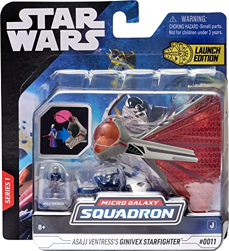 Bizak Star Wars Nave 8 cm Ginivex Class Starfighter, con 1 statuetta (62610005)