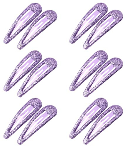 ZEVONDA Glitter Hair Snap Clips - Metall Hårklämmor Färgglada Glitter Paljett Hårklipp Barrettes Hår Styling Tillbehör för Småbarn Barn Flickor Kvinnor