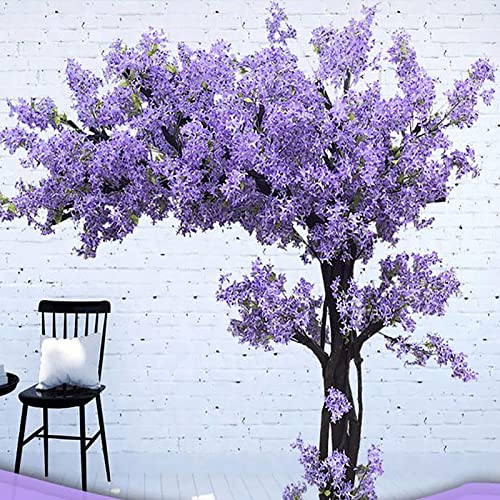 QUINMO Artificial Cherry Blossom Trees 5ft 6ft 7ft Weeping Cherry Blossom Tree Handmade Light Pink Tree Indoor Outdoor Home Office Party Wedding 4 * 3.5m/13.1 * 11.5ft