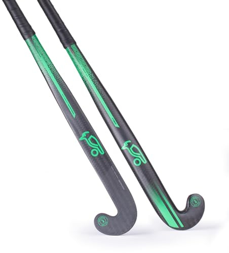 Kookaburra Hat Cyber Mid Bow Hockeyschläger Feldhockeyschläger, schwarz/grün, 37.5 Light