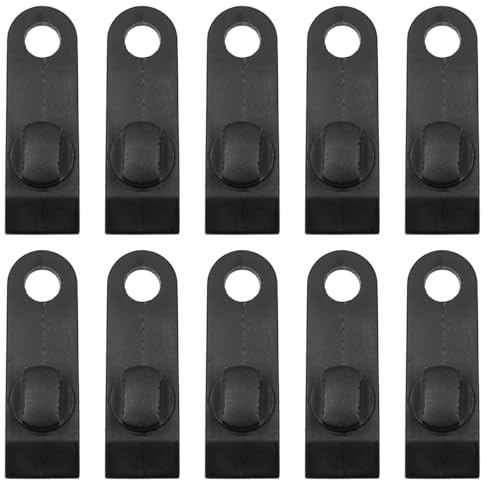ZONADAH 10 Stück Zelt-Clip, robuste Planen-Clips-Set, Markisen-Clip-Klemme, Planen-Set, schwarzes Zelt-Clip-Werkzeug für Zelte, Plane, Boot, Pool-Abdeckung, Outdoor-Camping