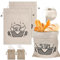 SNAIL GARDEN Lot de 2 sacs à pain intérieurs en TPU de 45 x 35 cm, sacs réutilisables en lin pour le stockage du levain, avec 2 sacs absorbeurs d'humidité, sac à pain pour garder le pain frais, sacs
