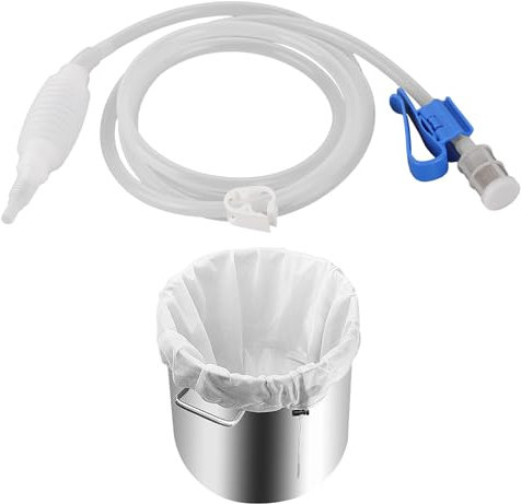 Lucywey Weinheber Brew Siphonröhre Lebensmittelsilikon Länge 2,5 m Plus Filterbeutel Weinfilter für Heimbrauen von Bier und Wein