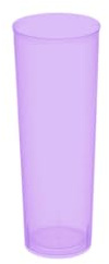 TELEVASO - 500 unidades - Vaso Tubo 300 ml Reutilizable Ligero - Polipropileno (PP) - Color morado - Vaso ecológico Libre de BPA, Ideal para cerveza, cubatas, agua