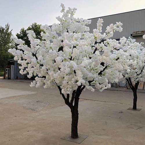 ELIKBH Künstlicher japanischer Kirschbaum Große künstliche Kirschblüte Fake Outdoor Pflanze für Indoor Outdoor, Hochzeit, Büro (1x1m)