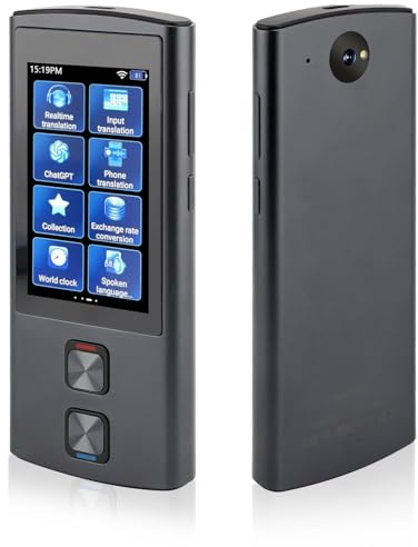 Gugxiom Language Translator Device, ChatGPT AI Translator Device No WiFi Needed, 138 Languages Supported, Voice Translator Offline for Travel Learning Business