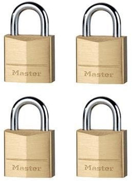 4 lucchetti con corpo in ottone massiccio - larghezza 20 mm