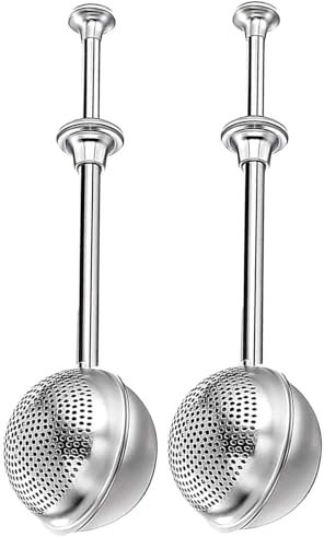 Flour Shaker Duster - Powdered Sugar Shaker Duster | 304 Stainless Steel Flour Duster Spoon | Dusting Wand Tea Strainer Flour Sifter Duster Filter Fine Mesh | Sourdough Bread Baking Supplies Flour