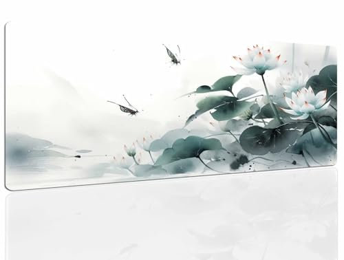 Tapis de Souris Zen, Tapis Souris XXL, 1600x800x4mm Tapis de Bureau Gaming AntidéRapant, Tapis Bureau étanche, sous-Main pour Clavier et Souris, Mouse Pad Mat, pour Gamer, Ordinateur, Pc 1363