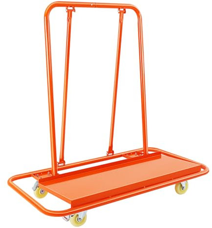 Plattenkarren klappbar Plattenwagen bis 2200lbs Trockenbau Rollwagen Paneelwagen Plattentransporter Trolley Plattenroller mit 4 Räder für Baustellen Kurierdienste Fabrikhallen