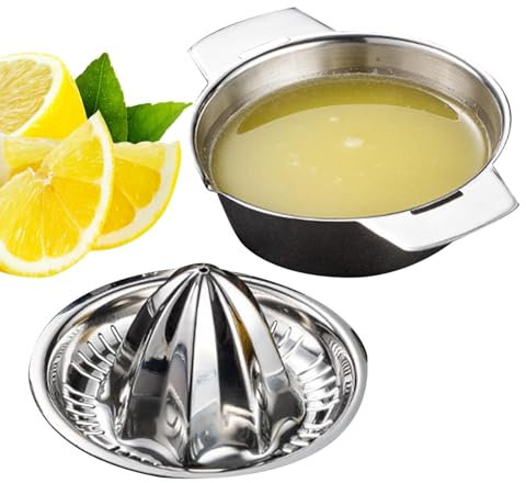 Presse Agrumes, Presse Agrumes Manuel Inox,Presse Citron Manuel, Presse-Orange/Citron/Lemon Avec Récipient, Presse Agrume En Acier Inoxydable