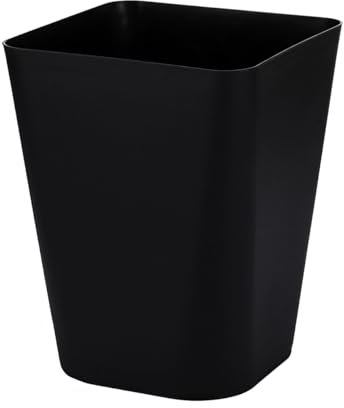 Sinoba Papierkorb 6102 Mülleimer Abfalleimer Papiereimer Kunststoff ideal für Kinderzimmer Büro Küche Höhe 29 cm 12L (Schwarz)