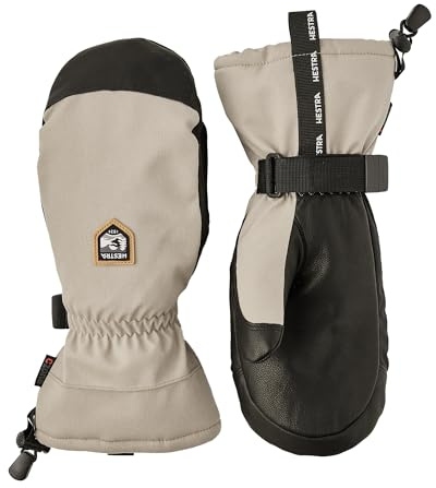 Hestra Unisex CZone Mountain Mitt, wasserdicht, winddicht, Leder, Alpin-Skifäustlinge für Damen & Herren - Beige - 9
