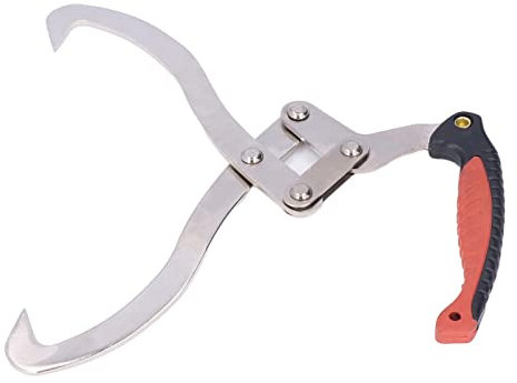 Aramox Claw di Gancio per la Movimentazione del Legno da Giardino a 43 Cm per le Pinze di Tronchi di Sollevamento Tronchi Gancio Artiglio in Legno con Azione a Forbice a una Mano per Caricamento di