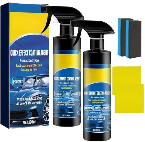 Spray Recubrimiento Automóvil, Car Coating Spray, Quick Effect Coating Agent Coat Car Wax, High Protection Quickly Cars Coatingg Sprays, Cars Scratch Wax Polish Sprays (2pcs)