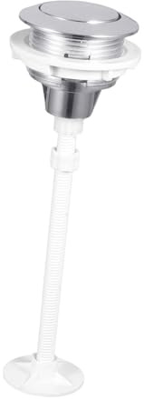 MagiDeal Repuestos para botón de descarga de inodoro, universal, redondo, de 38 mm, botón de un solo pulsador para tanque de inodoro, fácil de instalar para, Plata