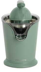 CREATE/JUICER PRESS/Exprimidor de cítricos eléctrico de palanca verde sage/Sin salpicaduras, depósito 250ml, filtro de pulpa, sistema antigote, apto lavavajillas, 2 conos, 100W