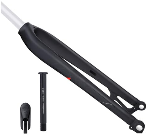 DHNCBGFZ Fourches Rigides VTT 26/27,5/29 Pouces Fourche Avant Droite sans Filetage 1-1/8 Pouces Frein À Disque 15 X 100 Mm Fourche Rigide À Axe Traversant Câblage Interne(26er)
