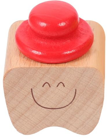 ERINGOGO Caja de madera para guardar dientes de leche: Caja para el Hada de los Dientes, organizador para guardar perdidos - Contenedor de madera para recuerdos de los primeros del bebé