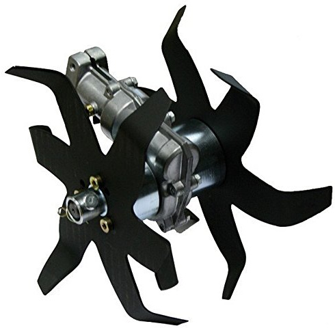 Makita B-04818 Kultivator-Aufsatz, Aufsatz zum Auflockern und Kultivieren von Beeten, Arbeitsbreite 14 cm, passend für Akku-Sense BBC300L