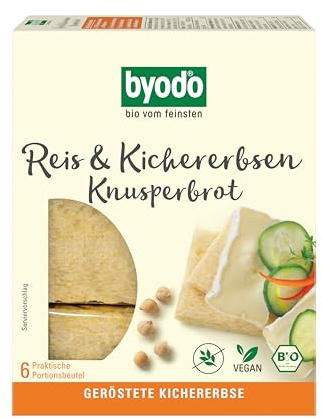 Byodo Reis & Buchweizen Knusperbrot mit Meersalz, 3er Pack (3 x 150g) - Bio-Zertifiziertes Snackbrot, Glutenfrei & Vegan - Ideal für Jause & Zwischenmahlzeit